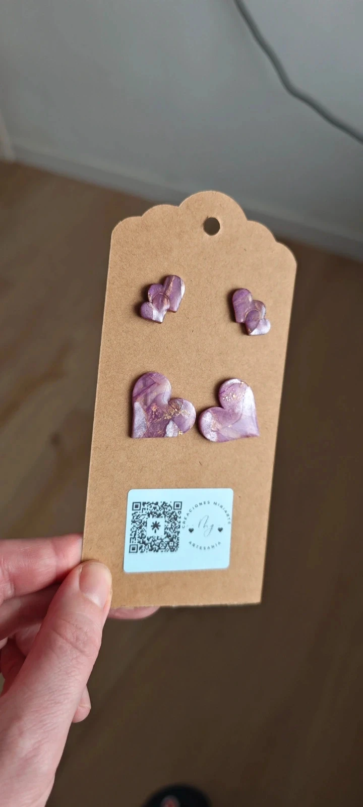 Lote 2 pares Pendientes Love – photo 5